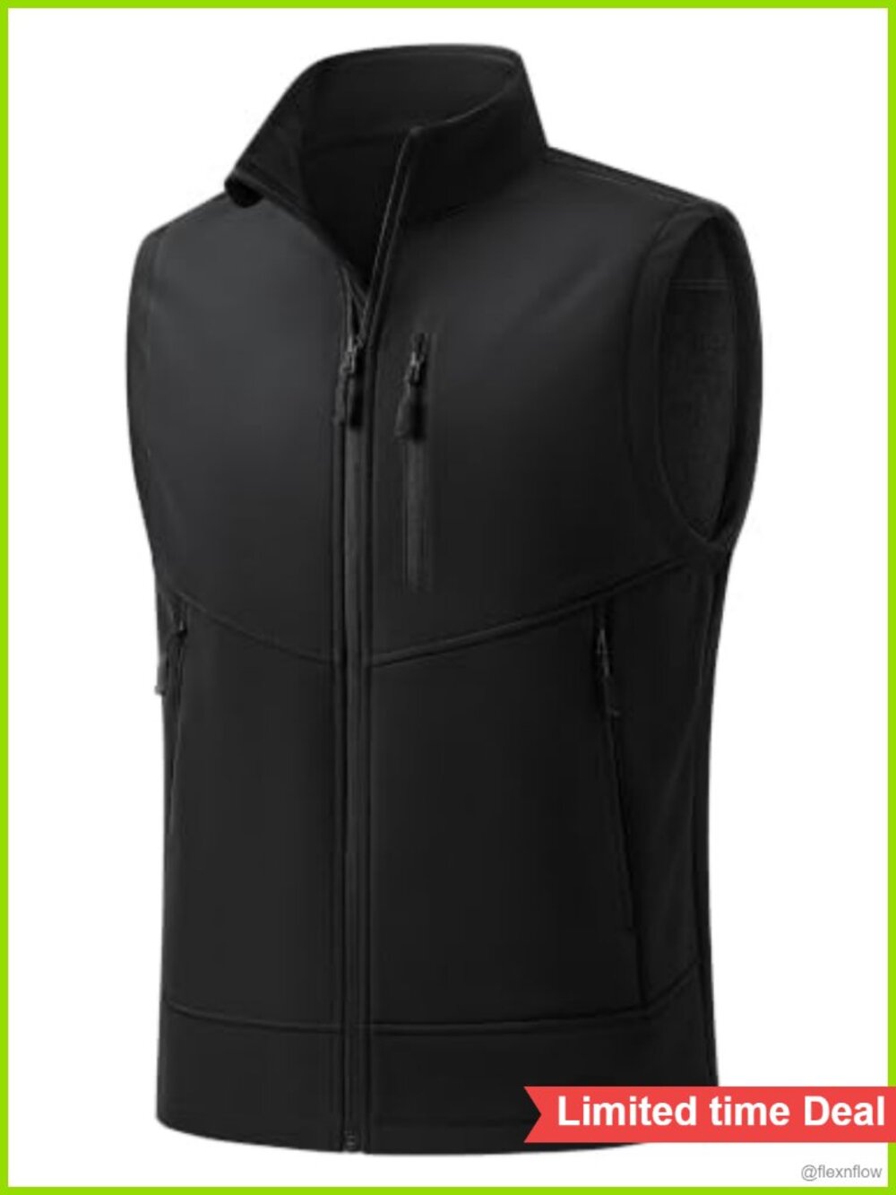 Men's Lightweight Golf Vest Softshell Sleeveless Windproof Jacket
